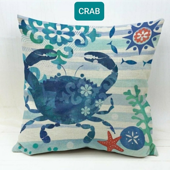 Other - 🆕️ Ocean Throw Pillow Cover - Crab *